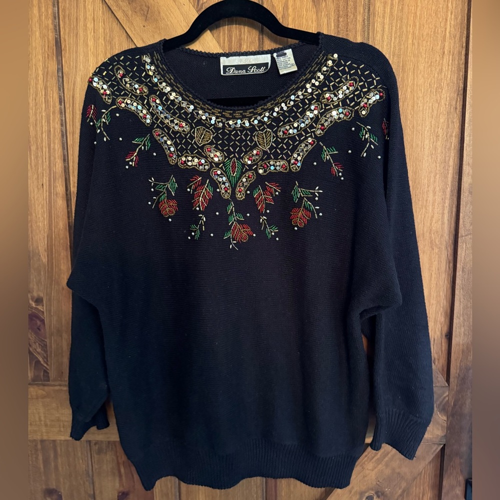 Dana‎ Scott Vintage Beaded Sweater